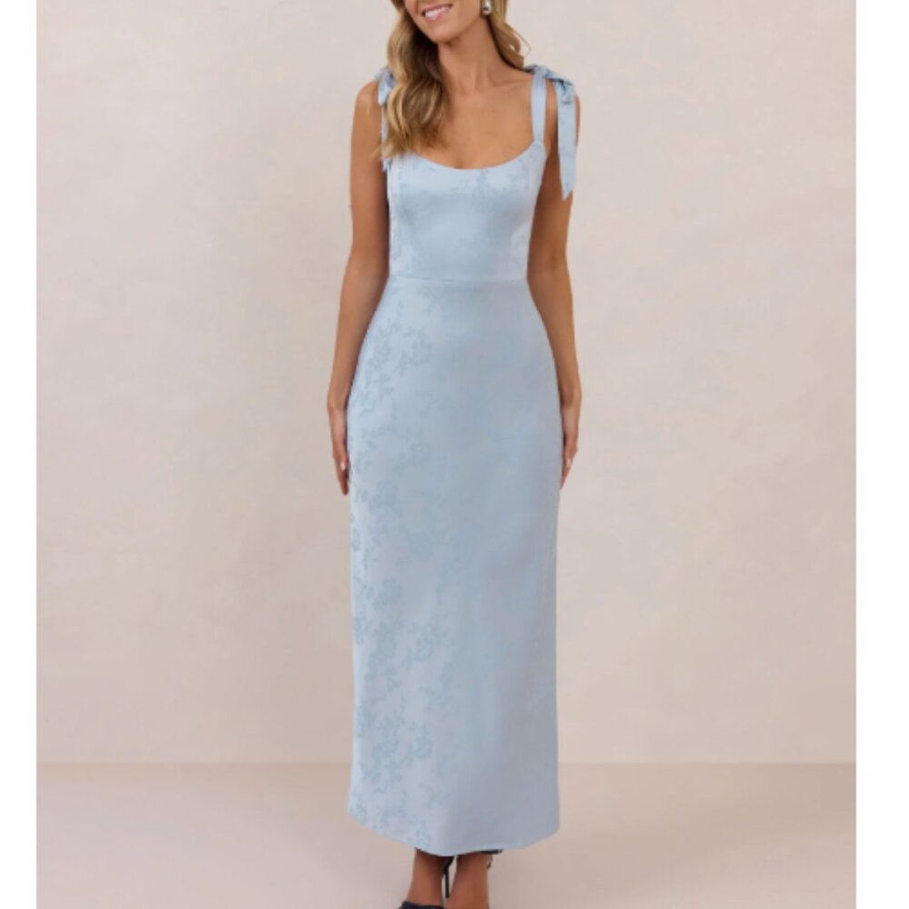 Park & Fifth Co. Mercer Dress Powder Blue Jacquard Size 6